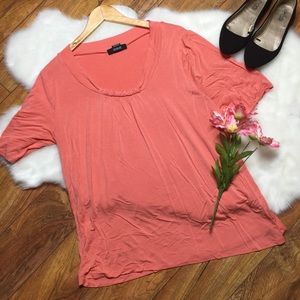 Verve pink salmon coral top